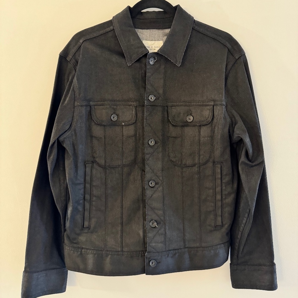Rag & Bone Definitive Denim Jacket NWT Black Men's Size M